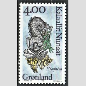 FRIM�RKER GR�NLAND | 1995 - AFA 279 - Gallionsfigurer II. - 4,00 kr. flerfarvet - Postfrisk