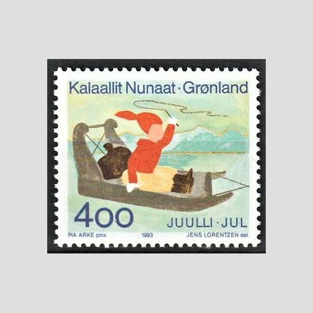 FRIMRKER GRNLAND | 1993 - AFA 244 - Julefrimrke. - 4,00 kr. flerfarvet - Postfrisk