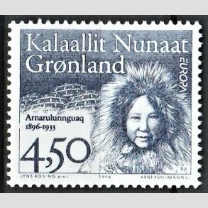 FRIM�RKER GR�NLAND | 1996 - AFA 296 - Europam�rke. - 4,50 kr. gr�bl� - Postfrisk