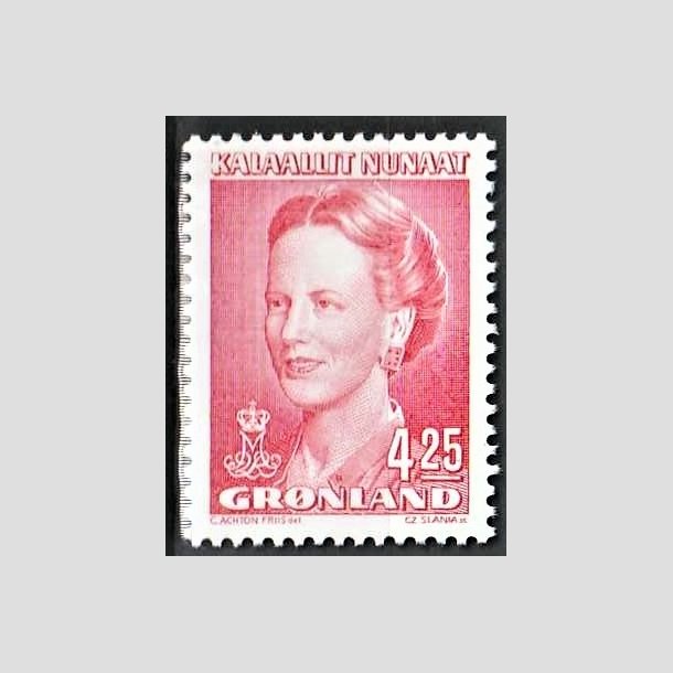 FRIMRKER GRNLAND | 1996 - AFA 285 - Dronning Margrethe. - 4,25 kr. rd - Postfrisk