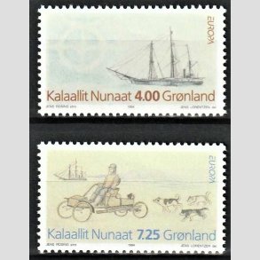 FRIM�RKER GR�NLAND | 1994 - AFA 249,250 - Europam�rker. - 4,00 kr. + 7,25 kr. flerfarvet - Postfrisk