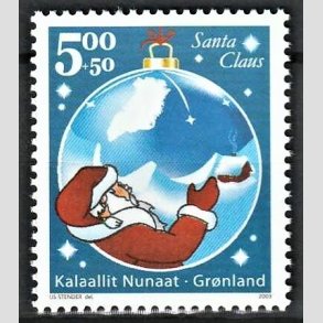 FRIM�RKER GR�NLAND | 2003 - AFA 411 - Julemanden fra Gr�nland - 5,00 + 0,50 kr. flerfarvet - Postfrisk