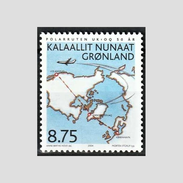 FRIMRKER GRNLAND | 2004 - AFA 422 - Civil ruteflyvning - 8,75 kr. flerfarvet - Postfrisk