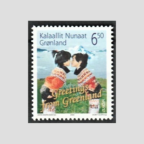 FRIMRKER GRNLAND | 2004 - AFA 432 - Europafrimrke - 6,50 kr. flerfarvet - Postfrisk