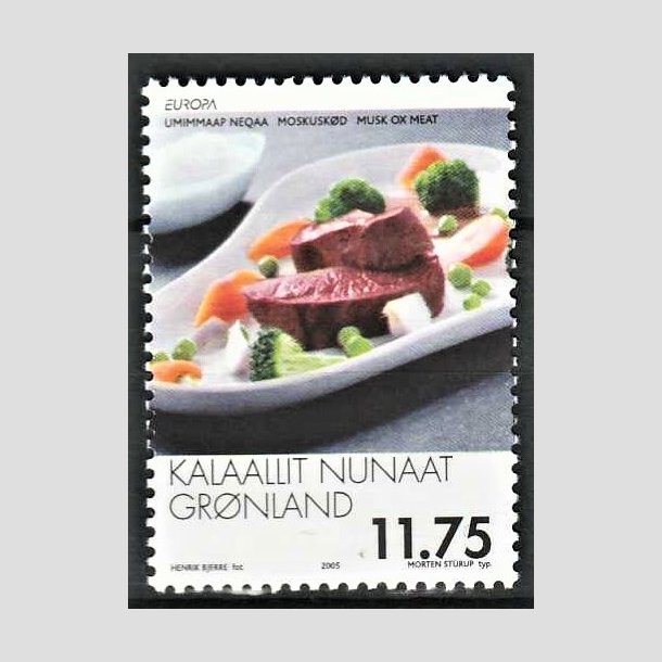 FRIMRKER GRNLAND | 2005 - AFA 445 - Europafrimrke - 11,75 kr. flerfarvet - Postfrisk