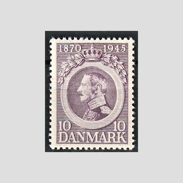 FRIMRKER DANMARK | 1945 - AFA 290 - Kong Christian X 75 r. - 10 re violet - Postfrisk