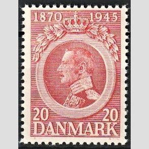 FRIMRKER DANMARK | 1945 - AFA 291 - Kong Christian X 75 r. - 20 re rd - Postfrisk