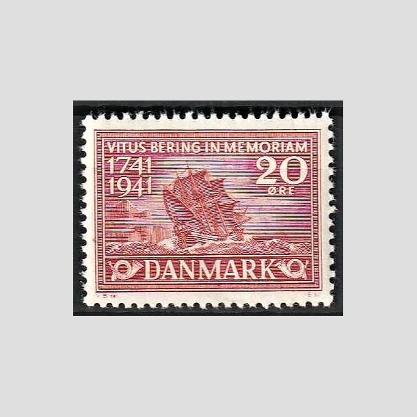 FRIMRKER DANMARK | 1941 - AFA 271 - Vitus Bering - 20 re brunrd - Postfrisk