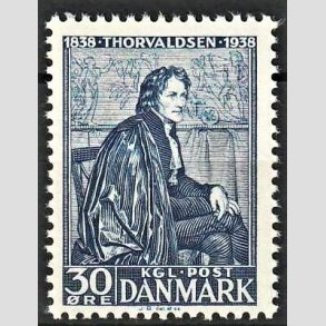 FRIMRKER DANMARK | 1938 - AFA 251 - Bertel Thorvaldsen - 30 re bl - Postfrisk