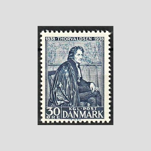 FRIMRKER DANMARK | 1938 - AFA 251 - Bertel Thorvaldsen - 30 re bl - Postfrisk