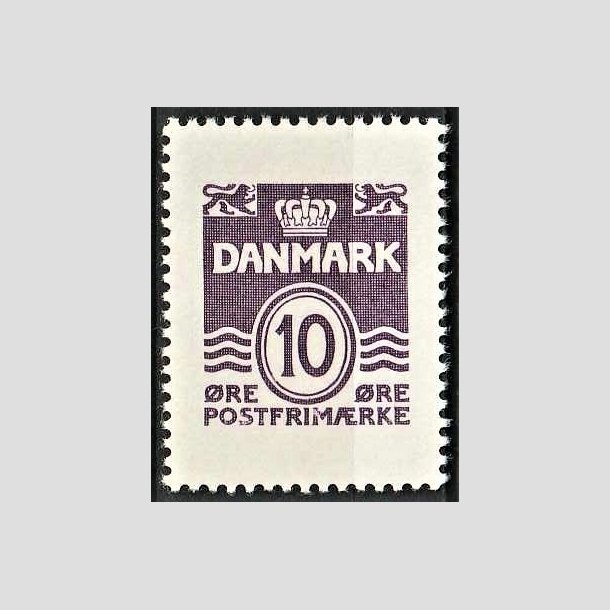 FRIMRKER DANMARK | 1940 - AFA 266 - Stort papirformat - 10 re violet - Postfrisk