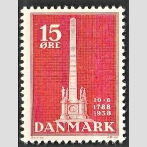 FRIMRKER DANMARK | 1938 - AFA 244 - Stavnsbndet - 15 re rd - Postfrisk