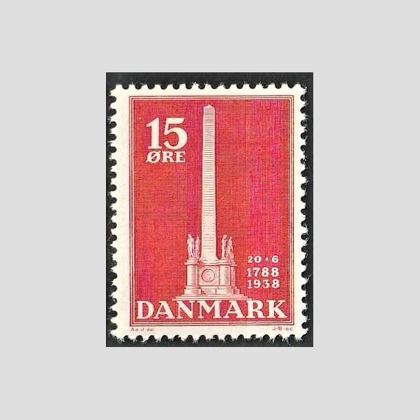 FRIMRKER DANMARK | 1938 - AFA 244 - Stavnsbndet - 15 re rd - Postfrisk