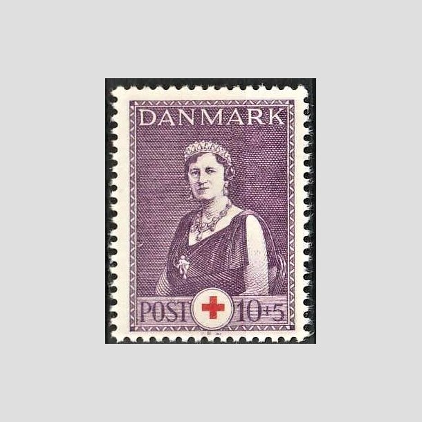 FRIMRKER DANMARK | 1939 - AFA 252 - Dronning Alexandrine Rde Kors - 10 + 5 re violet/rd - Postfrisk