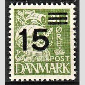 FRIMRKER DANMARK | 1940 - AFA 263a - Provisorier - 15/40 re grn type II (208a) - Postfrisk