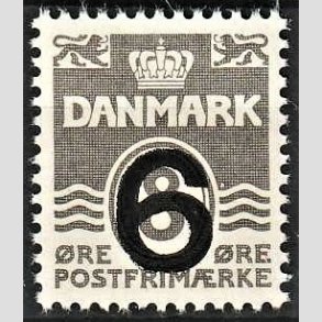 FRIMRKER DANMARK | 1940 - AFA 262 - Provisorier - 6/8 re gr (201a) - Postfrisk
