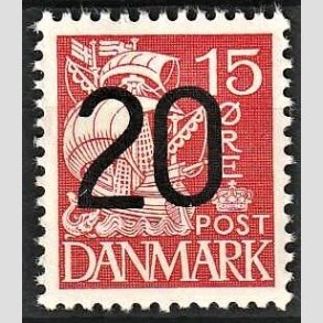 FRIMRKER DANMARK | 1940 - AFA 264 - Provisorier - 20/15 re rd type II (203a) - Postfrisk