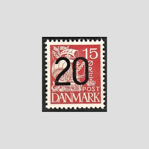 FRIMRKER DANMARK | 1940 - AFA 264 - Provisorier - 20/15 re rd type II (203a) - Postfrisk