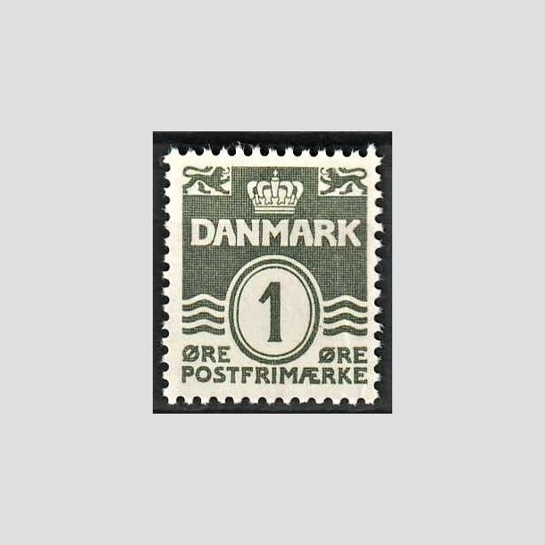 FRIMRKER DANMARK | 1937-40 - AFA 196a - Blgelinie - 1 re grnsort type II - Postfrisk