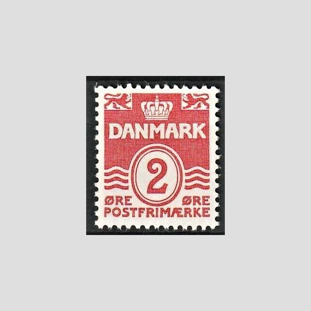 FRIMRKER DANMARK | 1937-40 - AFA 197a - Blgelinie - 2 re rd type II - Postfrisk