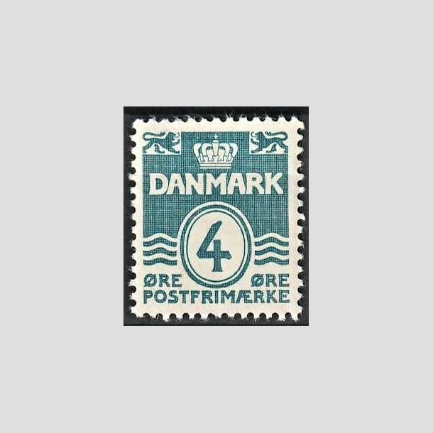 FRIMRKER DANMARK | 1937-40 - AFA 198a - Blgelinie - 4 re bl type II - Postfrisk