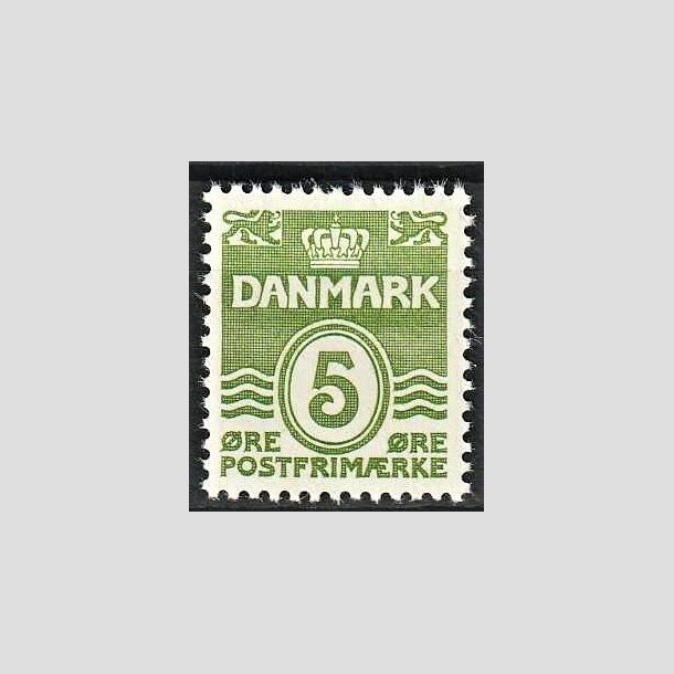 FRIMRKER DANMARK | 1933 - AFA 199 - Blgelinie - 5 re grn type I - Postfrisk