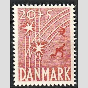 FRIMRKER DANMARK | 1947 - AFA 300 - Modstandsbevgelsen - 20 + 5 re rd - Postfrisk