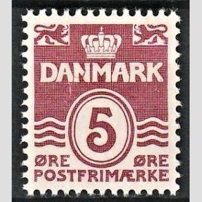 FRIMRKER DANMARK | 1938 - AFA 246 - Blgelinie - 5 re vinrd - Postfrisk