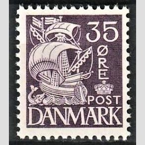 FRIMRKER DANMARK | 1937-40 - AFA 207a - Karavel 35 re violet Type II - Postfrisk