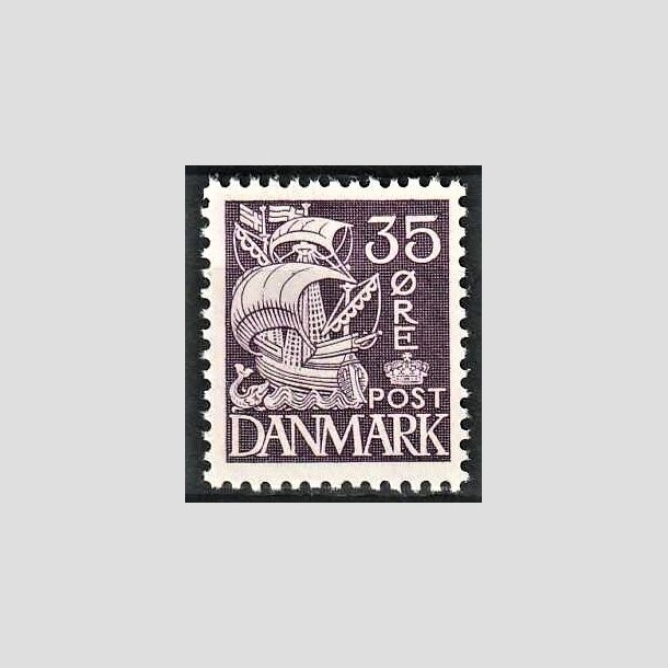 FRIMRKER DANMARK | 1937-40 - AFA 207a - Karavel 35 re violet Type II - Postfrisk