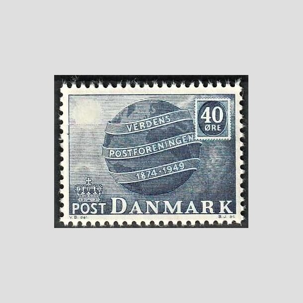 FRIMRKER DANMARK | 1949 - AFA 316 - Verdenspostforeningen 75 r. - 40 re bl - Postfrisk