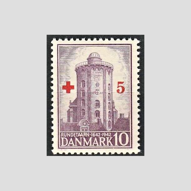 FRIMRKER DANMARK | 1944 - AFA 283 - Rde Kors provisorium - + 5/ 10 re violet - Postfrisk