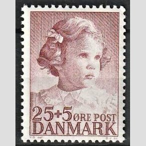 FRIMRKER DANMARK | 1950 - AFA 325 - Prinsesse Anne-Marie - 25 + 5 re brunrd - Postfrisk