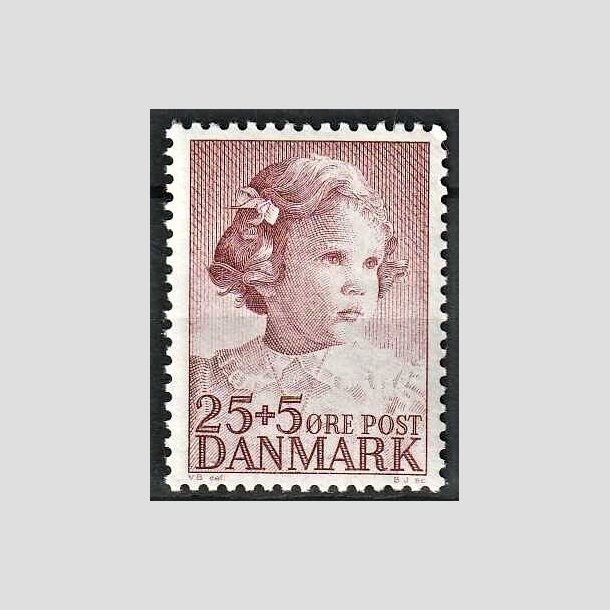 FRIMRKER DANMARK | 1950 - AFA 325 - Prinsesse Anne-Marie - 25 + 5 re brunrd - Postfrisk