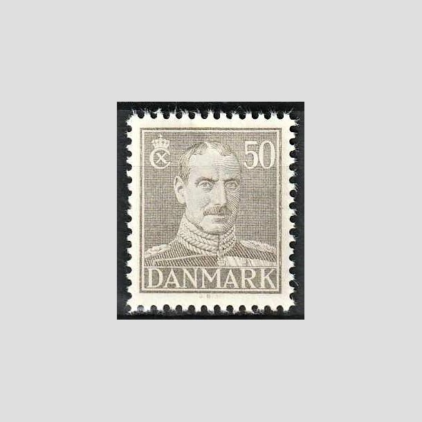 FRIMRKER DANMARK | 1945 - AFA 289 - Chr. X, Ny tegning - 50 re gr - Postfrisk