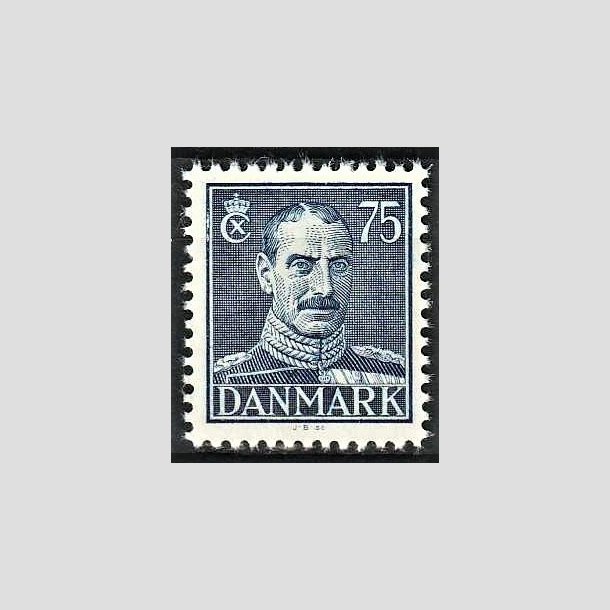 FRIMRKER DANMARK | 1946 - AFA 297 - Chr. X, Ny tegning - 75 re mrkbl - Postfrisk