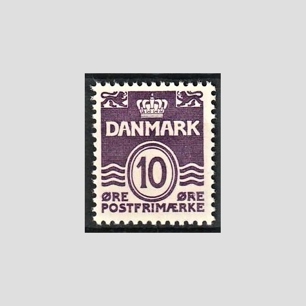 FRIMRKER DANMARK | 1938 - AFA 248a - Blgelinie - 10 re mrkviolet type I - Postfrisk