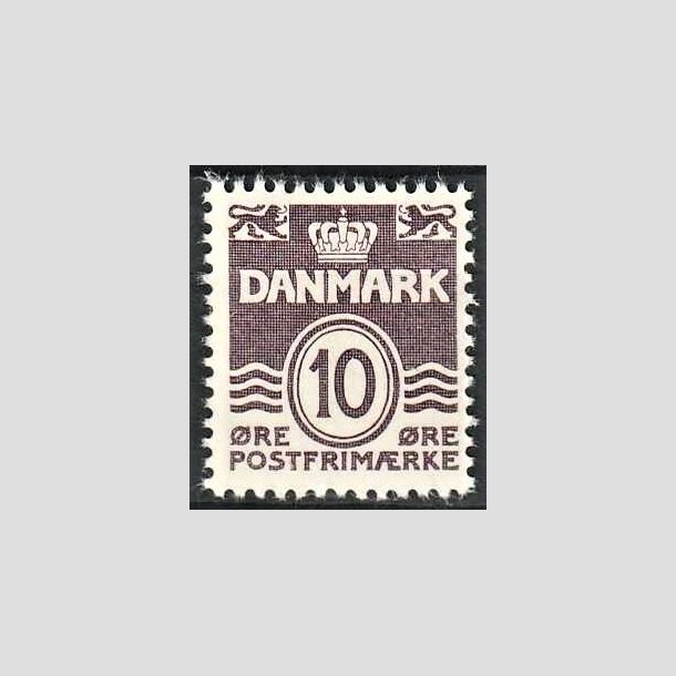 FRIMRKER DANMARK | 1938 - AFA 248b - Blgelinie - 10 re grviolet type II - Postfrisk