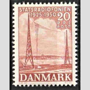 FRIMRKER DANMARK | 1950 - AFA 317 - Statsradiofonien 25 r - 20 re rd - Postfrisk