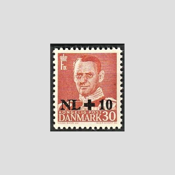 FRIMRKER DANMARK | 1953 - AFA 344 - Hollandshjlpen - NL +10/30 re rd - Postfrisk