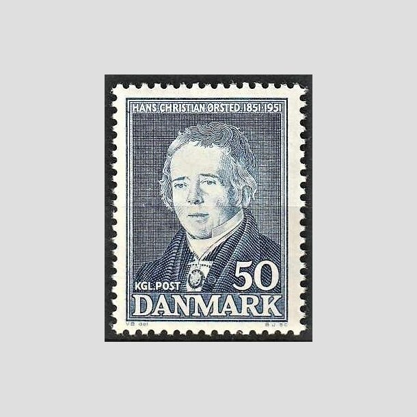 FRIMRKER DANMARK | 1951 - AFA 330 - Hans Christian rsted - 50 re bl - Postfrisk