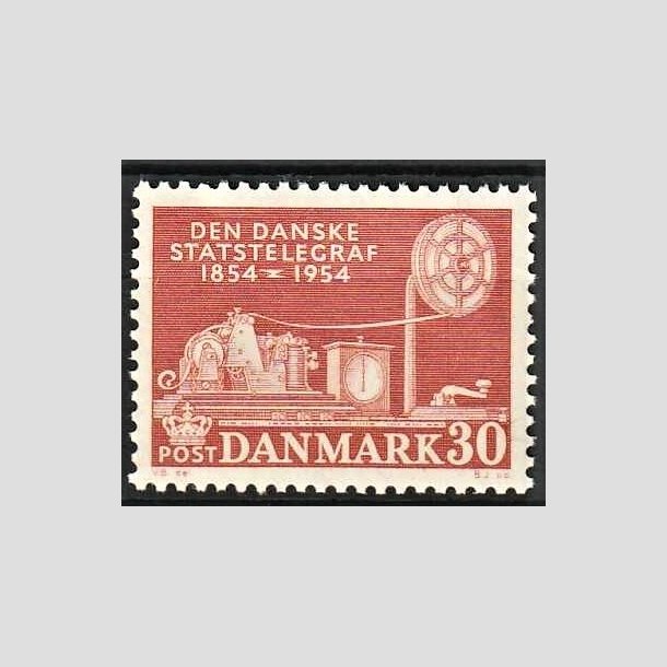 FRIMRKER DANMARK | 1954 - AFA 356 - Statstelegrafen 100 r. - 30 re brunrd - Postfrisk