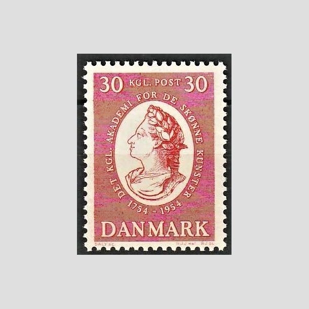 FRIMRKER DANMARK | 1954 - AFA 357 - Kunstakademiet 200 r. - 30 re rd - Postfrisk