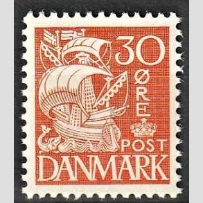 FRIMRKER DANMARK | 1940 - AFA 259 - Karavel - 30 re orange Type II - Postfrisk
