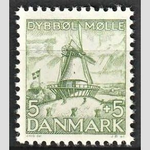 FRIMRKER DANMARK | 1937 - AFA 236 - Dybbl Mlle - 5 + 5 re grn - Postfrisk