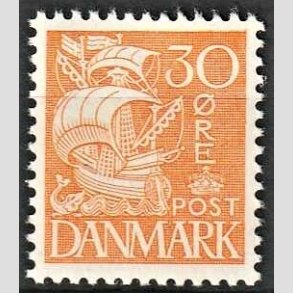 FRIMRKER DANMARK | 1933 - AFA 206 - Karavel - 30 re orangegul type I - Postfrisk