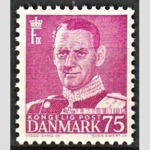 FRIMRKER DANMARK | 1948-50 - AFA 314 - Frederik IX - 75 re rdlilla - Postfrisk