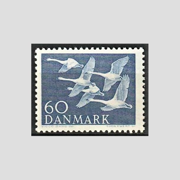 FRIMRKER DANMARK | 1956 - AFA 368 - Nordens svaner - 60 re bl - Postfrisk