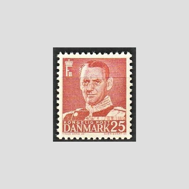 FRIMRKER DANMARK | 1950 - AFA 321 - Frederik IX - 25 re rd - Postfrisk