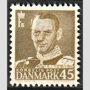FRIMRKER DANMARK | 1948-50 - AFA 311 - Frederik IX - 45 re olivgrn - Postfrisk